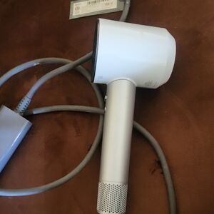 Modern White and Silver Hair Dryer